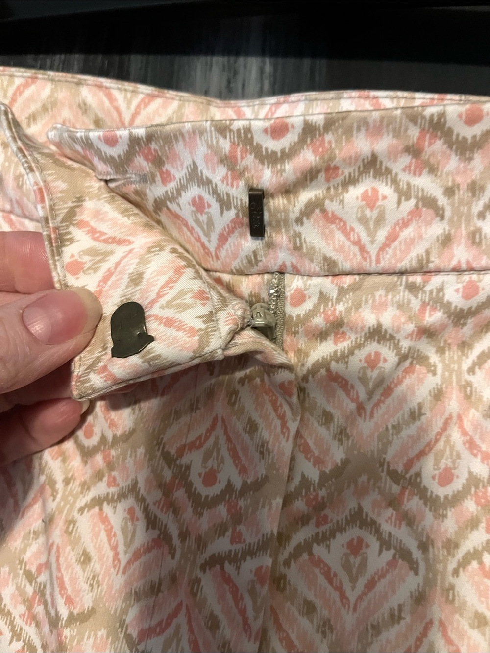 Ruby Rd. Pink Ivory Geometric Pull-On Pants - Picture 3 of 5